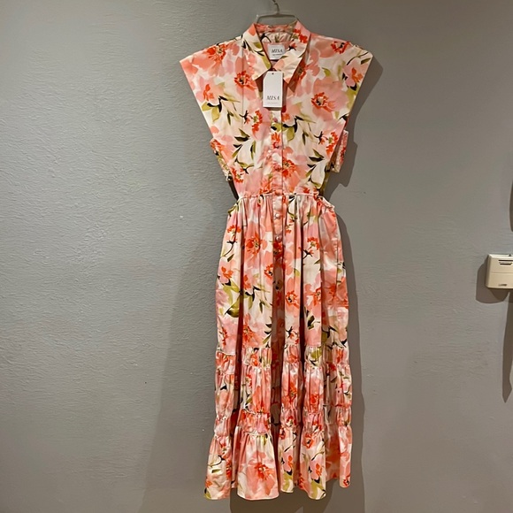 MISA LOS ANGELES NICOLE DRESS BLUSHING FLORA NWT - Picture 6 of 15